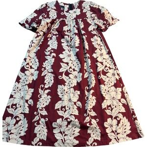 Royal Creations Hawaiian‎ Dress Large 100% Cotton Floral Muumuu Made in Hawaii